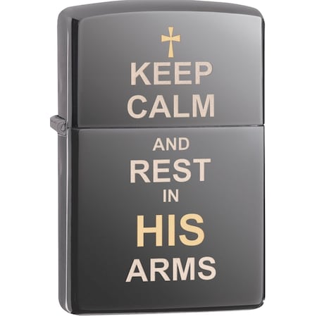 Zippo 2019 Zippo Keep Calm Design Black Ice ZIP-29610